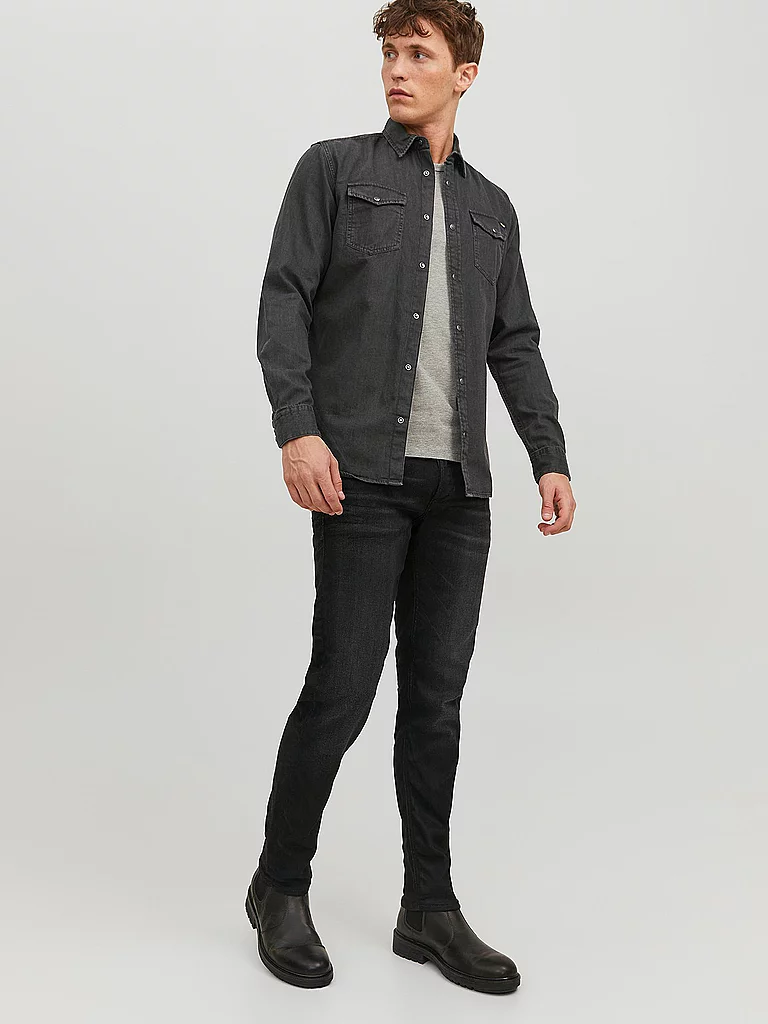 Jack & Jones Essential Sheridan Long Sleeve Shirt Black Denim M 5